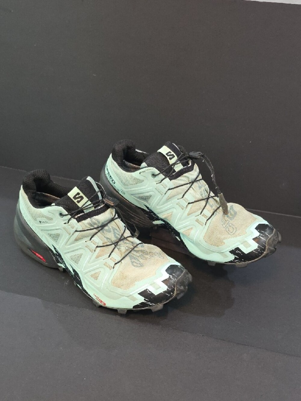 Salomon Speed Cross 6 Gore-Tex Women’s Mint Green Trail Shoes Size 9 - Picture 2 of 9